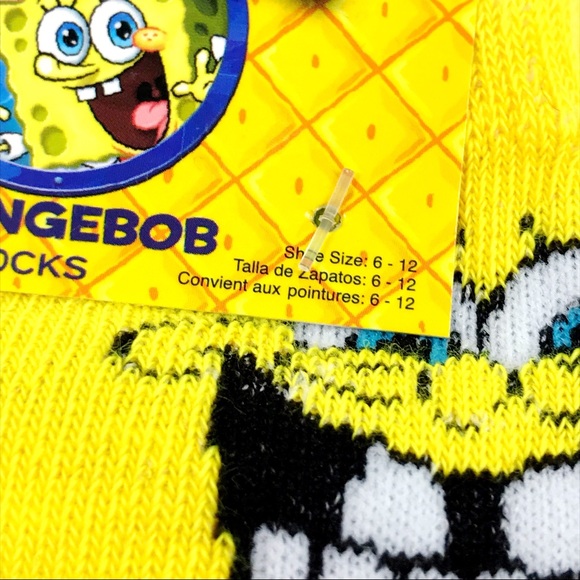 Mens Nickelodeon SpongeBob SquarePants Socks 6-12 - Picture 5 of 5